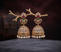 Regal Kundan & Pearl Jhumka