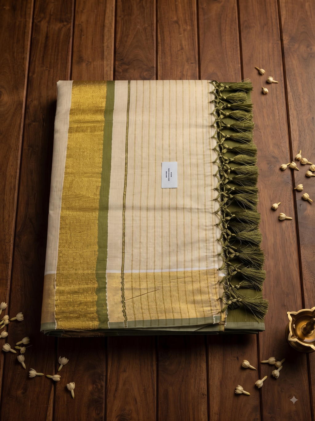 Tissue Saree with Fancy stripes palliu