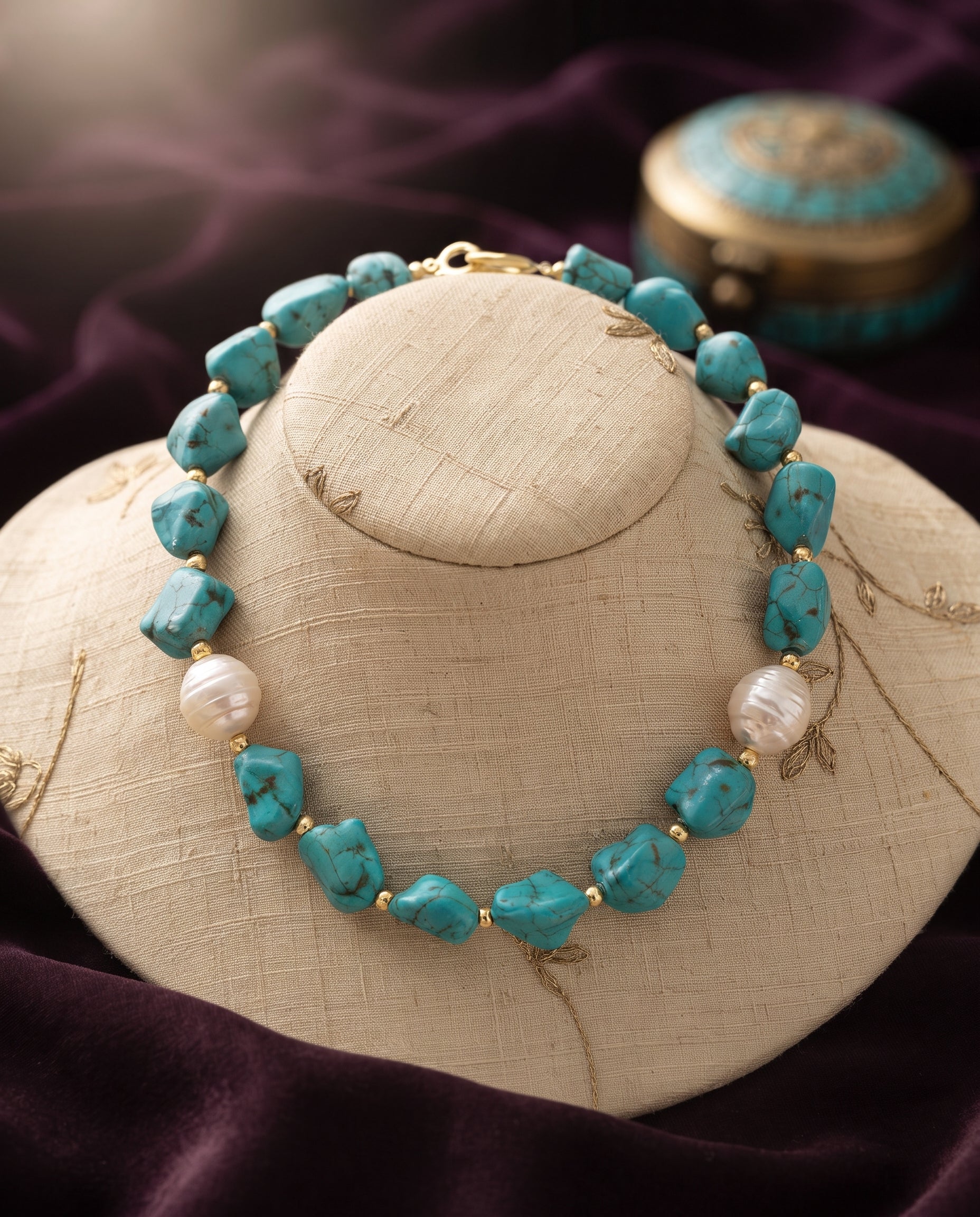 Turquoise Stone Choker