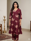 Premium Co-ord set in Vathikan meterial