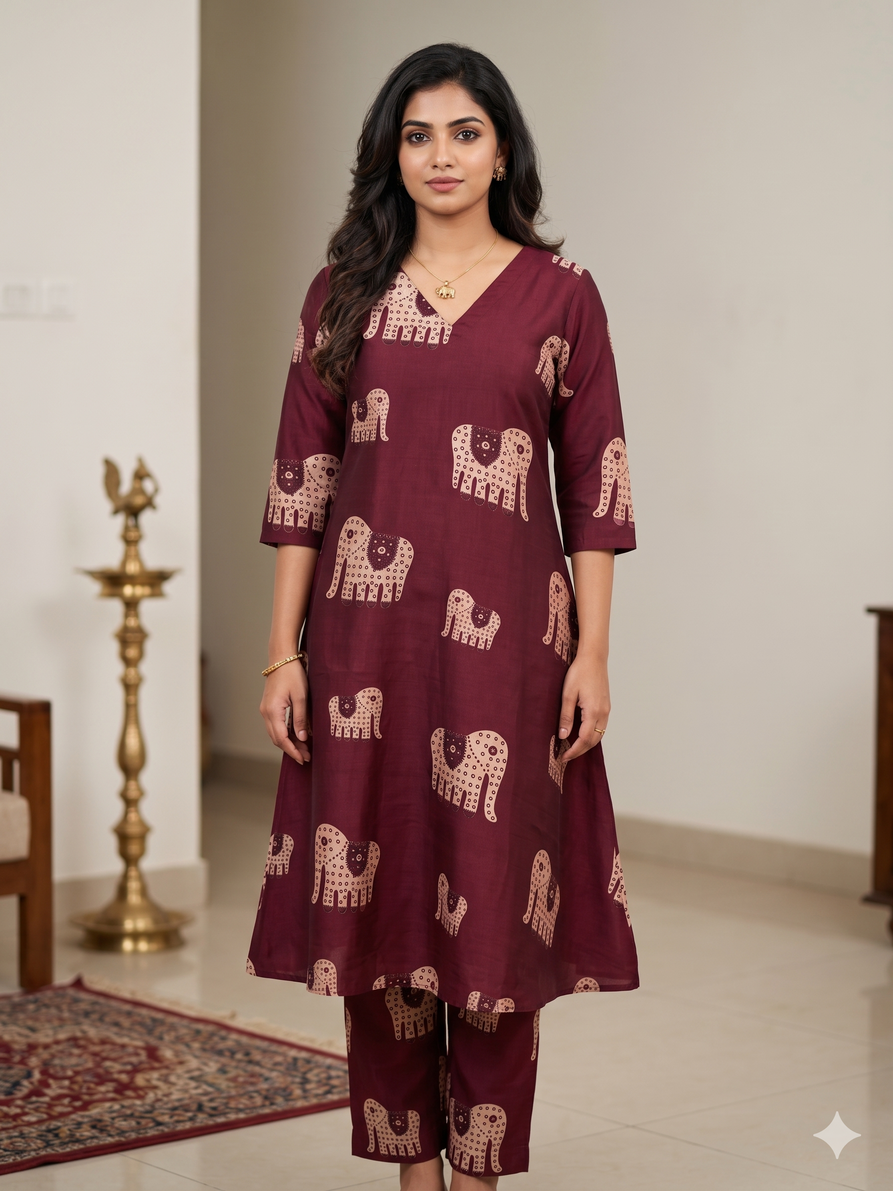 Premium Co-ord set in Vathikan meterial