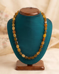 Golden Yellow Agate Bead Necklace