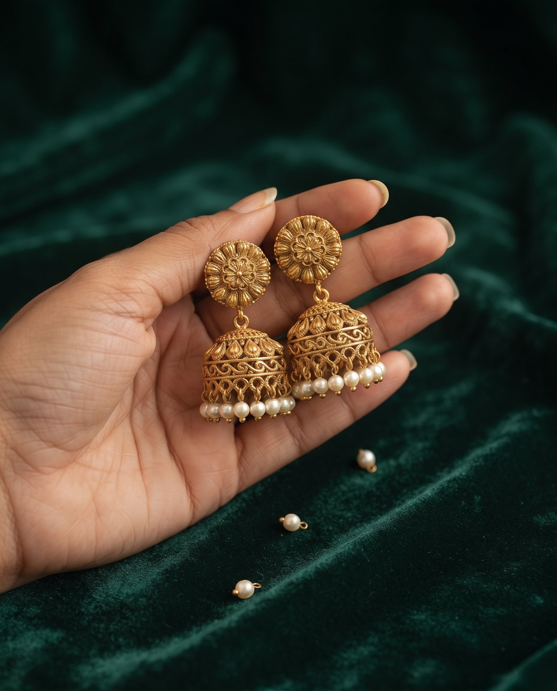 Zoya Pearl-Embellished Jhumka