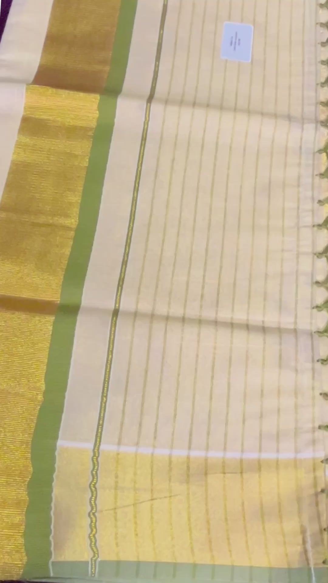 Tissue Saree with Fancy stripes palliu