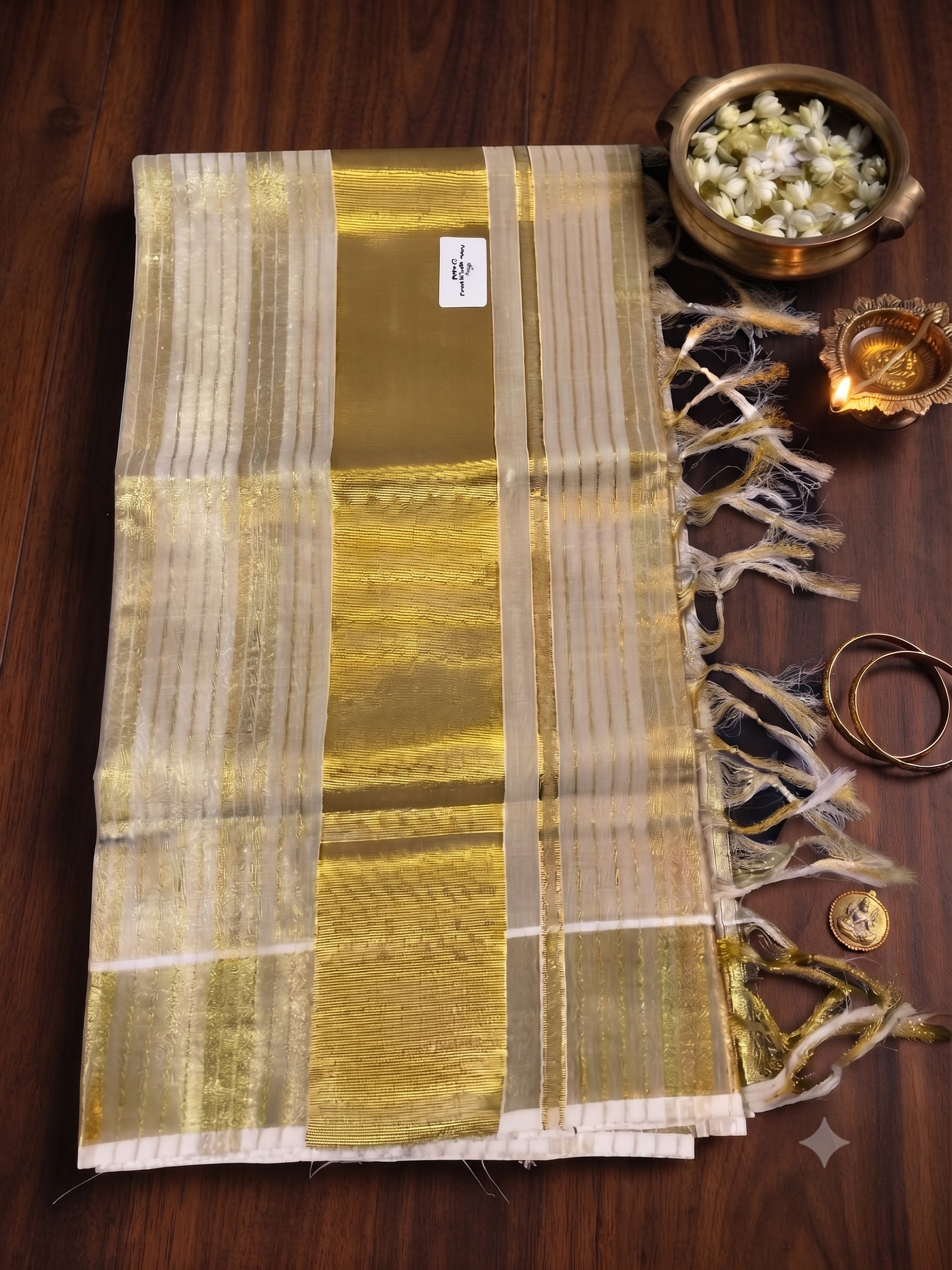Exquisite Gold Tissue Kasavu Saree